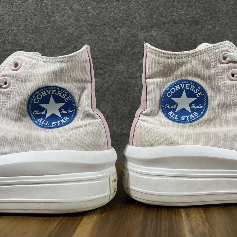 Converse CT All Star Move High 570260C Women’s Size 9.5 Pink Athletic Shoes Used